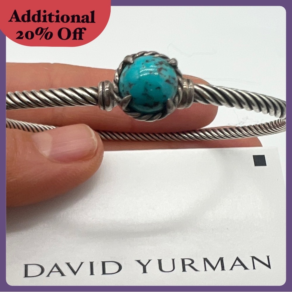 🔴Authentic DAVID YURMAN Silver and Turquoise Chatelaine Bracelet/ Cuff🔴